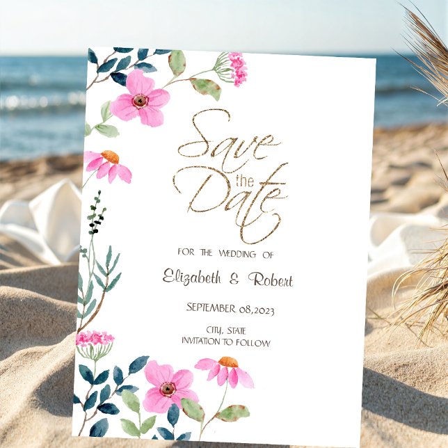 Garden Pink Blume Save the Date (Von Creator hochgeladen)