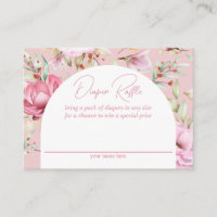 Garden Pink Floral Diaper Raffle