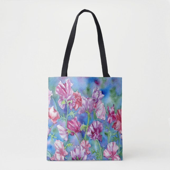 "Garden Platterbsen" Schulter Tasche (Vorderseite)