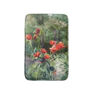 Garden Poppies (von Mildred Anne Butler) Badematte