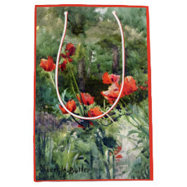 Garden Poppies (von Mildred Anne Butler) Mittlere Geschenktüte