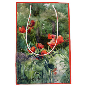 Garden Poppies (von Mildred Anne Butler) Mittlere Geschenktüte