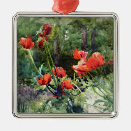 Garden Poppies (von Mildred Anne Butler) Ornament Aus Metall