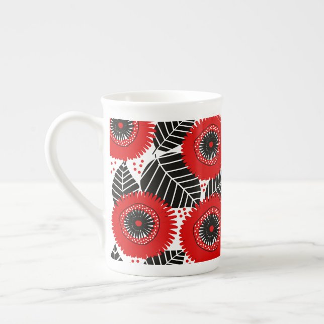 Garden Poppy Blume Tasse (Links)