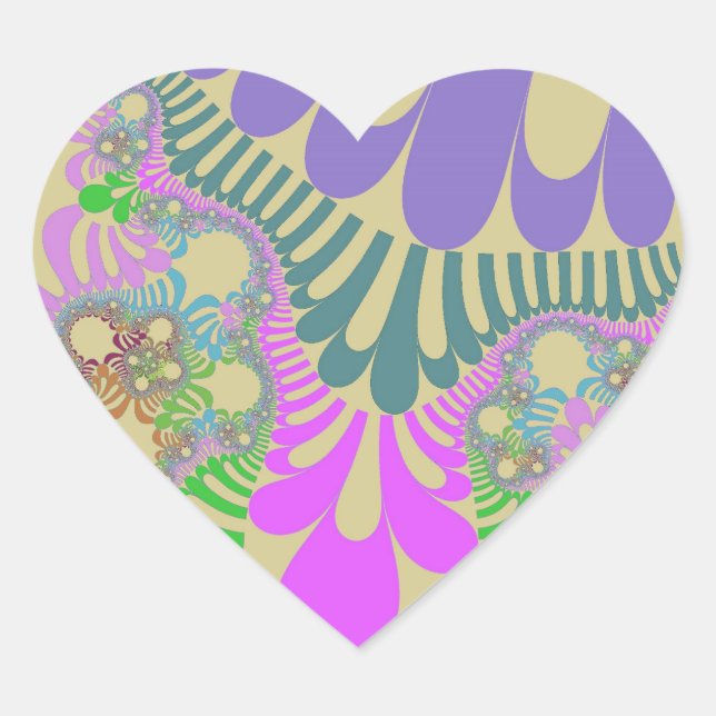 Garden Rainbow Mod Heart Stickers (Vorderseite)