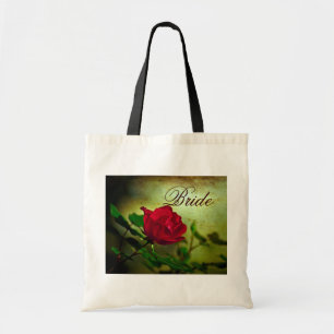 garden red rose steampunk gothic wedding tragetasche