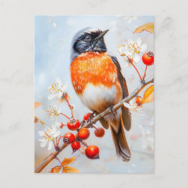 Garden Redstart in Soft Impressionist Brushstrokes Postkarte
