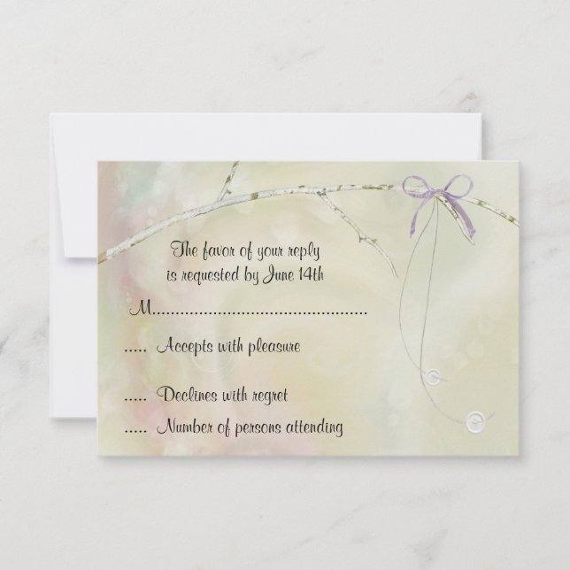 Garden Romance UAWG Response Card RSVP Karte (Vorderseite)