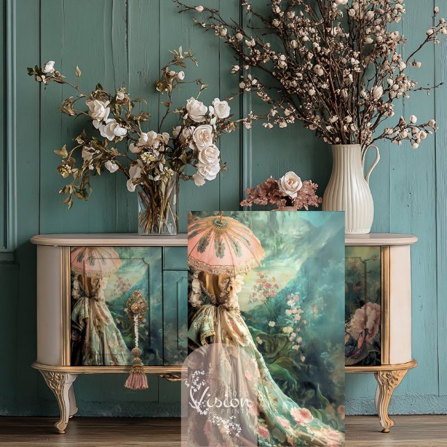 Garden Romantik Ein perfektes Wochenende in Lugano Seidenpapier (Garden Romance Elegant Portrait and Ethereal Scenic Floral Decoupage Tissue Paper)