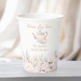 Garden Rose Brautparty Teezeremonie Party Pappbecher