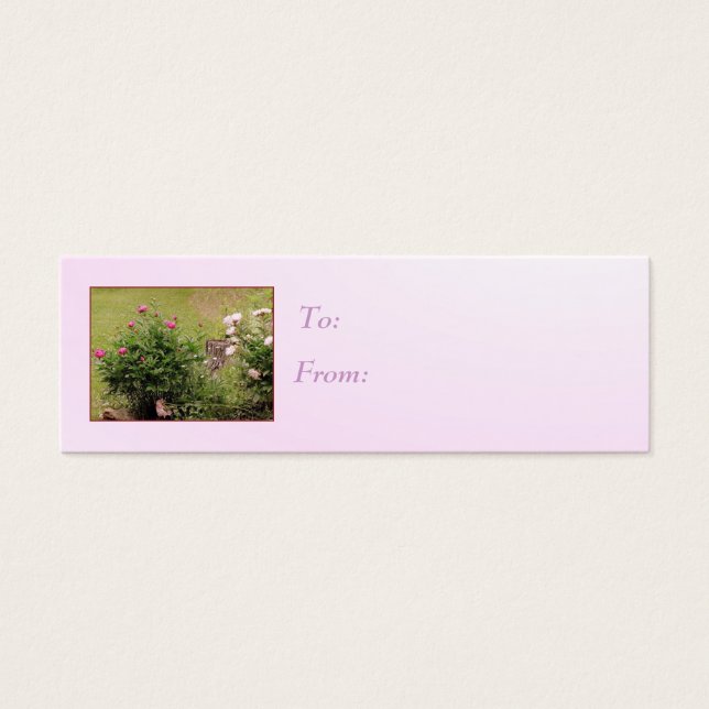 Garden Rose Geschenk Tag (Vorderseite)