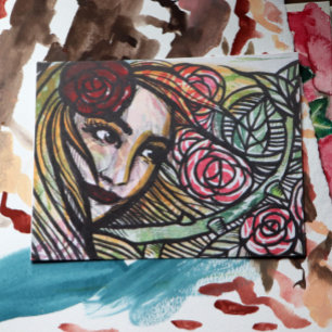 Garden Rose Goddess Rose Garden Postkarte