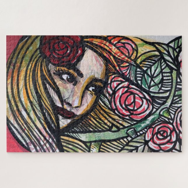 Garden Rose Goddess Rose Garden Puzzle (Horizontal)