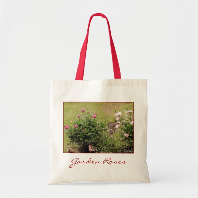 Garden Rose Haushalt Leinwand Tasche (Vorne)