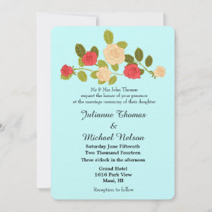 Garden Rose Hochzeit Einladung