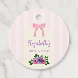 Garden Rose Pink Baby Dusche Geschenkanhänger