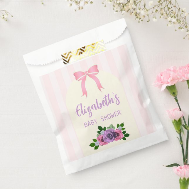 Garden Rose Pink Baby Dusche Geschenktütchen (Versiegelt)
