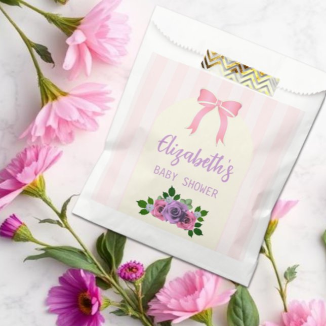 Garden Rose Pink Baby Dusche Geschenktütchen (Von Creator hochgeladen)
