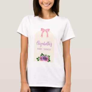 Garden Rose Pink Baby Dusche T-Shirt