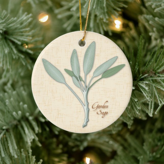 Garden Sage Herb Keramik Ornament (Baum)