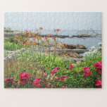 GARDEN SEA SCENIC OGUNQUIT, MAINE PUZZLE<br><div class="desc">A lovely view of the Atlantic Ocean from the Ogunquit Art Museum. A short walk from Perkins Cove, the museum and its three acres of sculpture gardens overlook Narrow Cove and the Atlantic Ocean. This jigsaw puzzle not only provides entertainment but also is a beautiful keepsake that can be enjoyed...</div>