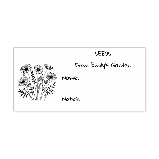 Garden Seed Packet Kautschuk Briefmarke Gummistempel (Prägung)