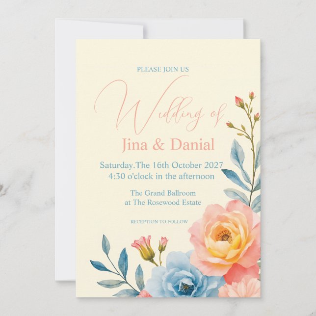 Garden Serenade Einladung (Vorderseite)