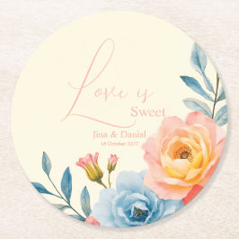 Garden Serenade Runder Pappuntersetzer