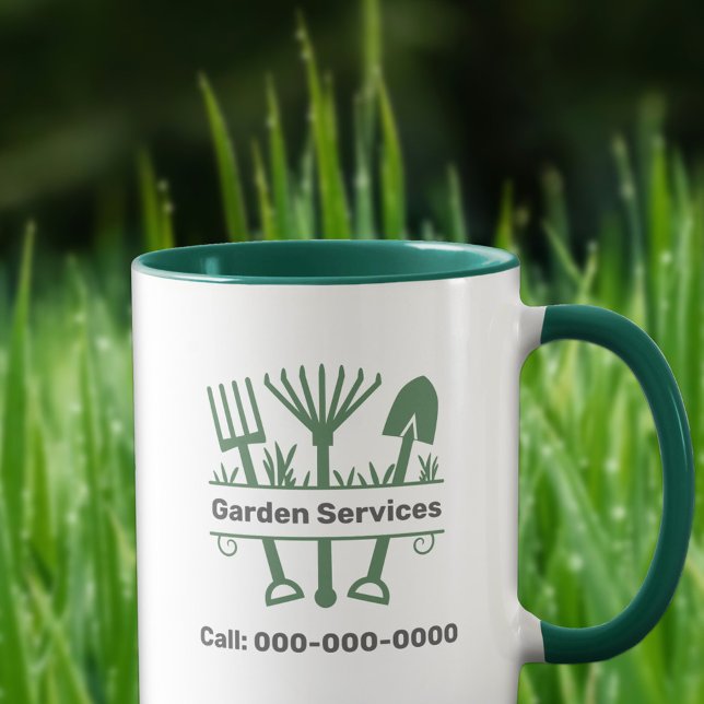 Garden Services - Tools Monogram Tasse (Garden Services - Tools Monogram Mug)