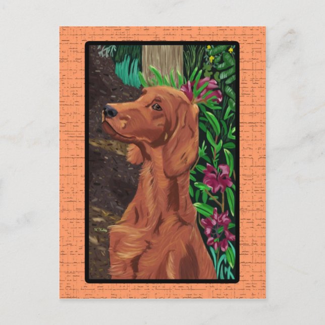 Garden Setter Postkarte (Vorderseite)