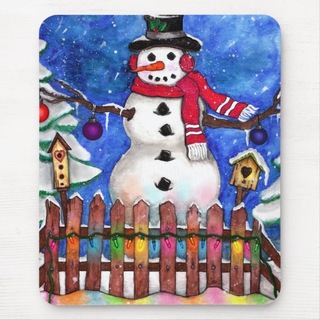 Garden Snowman Mousepad (Vorne)