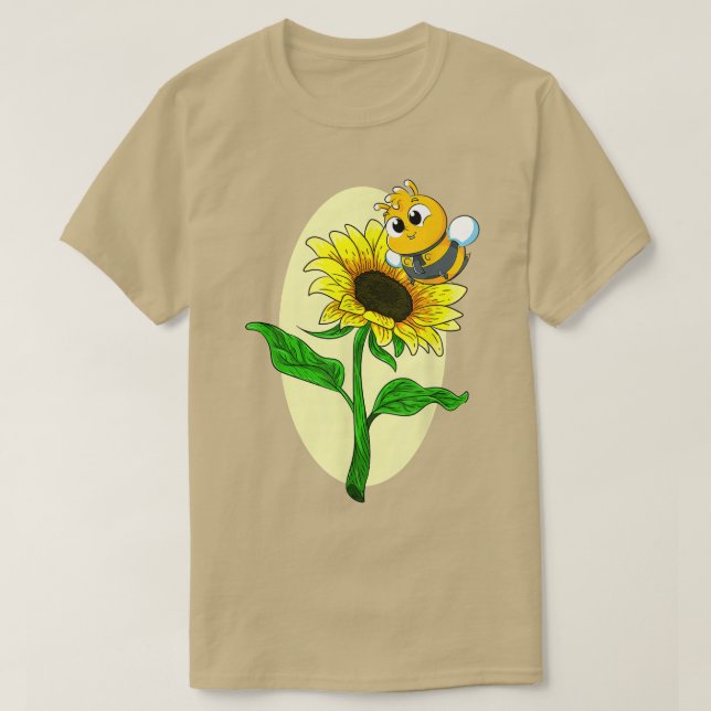 Garden Sonnenblume Niedliche Bienengelbe Blume Hip T-Shirt (Design vorne)