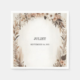 Garden Spring Wood Boho Rustikales Brautparty Serviette