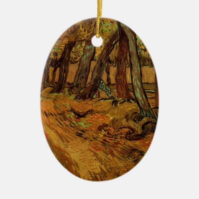 Garden St Paul Hospital Abbildung von Vincent van  Keramik Ornament (Vorne)