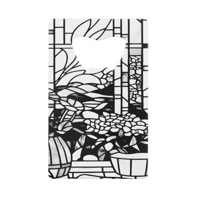 Garden Stained Glass  Geldbeutel Flaschenöffner (Vorderseite)