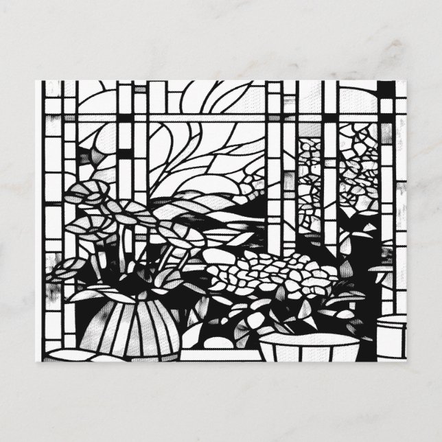Garden Stained Glass  Postkarte (Vorderseite)
