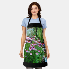 Garden Stream Digital mit Lila Ausstattungen Schürze