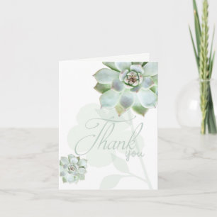 Garden Succulents Wedding Danke Card