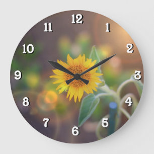 Garden Sunflower wall clock Große Wanduhr