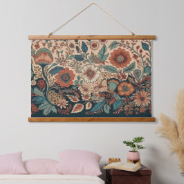 Garden Tapestry Wall Hanging Wandteppich Mit Holzrahmen