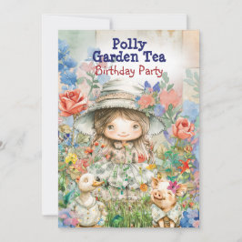 Garden Tea Geburtstagsparty Einladung