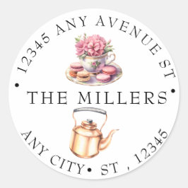 Garden Tee Brautparty | RÜCKSENDEADRESSE Runder Aufkleber