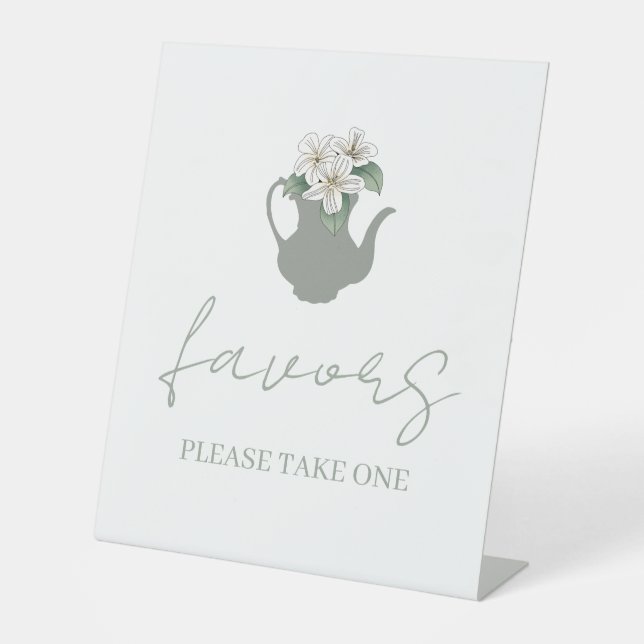 Garden Tee Gastgeschenke Unterschreiben Sockelschild (Vorderseite)