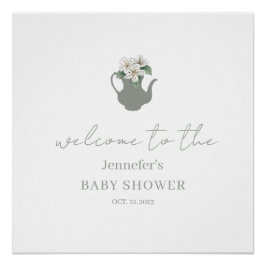 Garden Tee Party Babydusche Poster