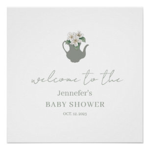 Garden Tee Party Babydusche Poster