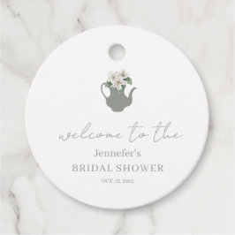 Garden Tee Party Empfang Brautparty Geschenkanhänger