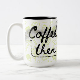 Garden theme coffee mug garden tools zweifarbige tasse