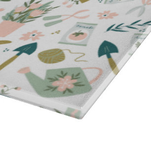 Garden Time Glass Cutting Board Schneidebrett