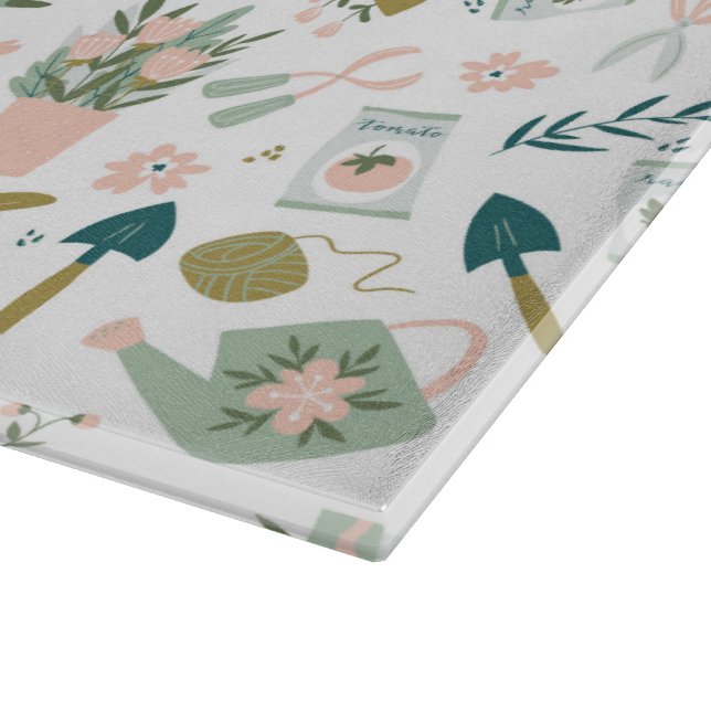 Garden Time Glass Cutting Board Schneidebrett (Ecke)