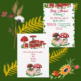 Garden Toadstool Fall Pumpkin Baby's 1. Geburtstag